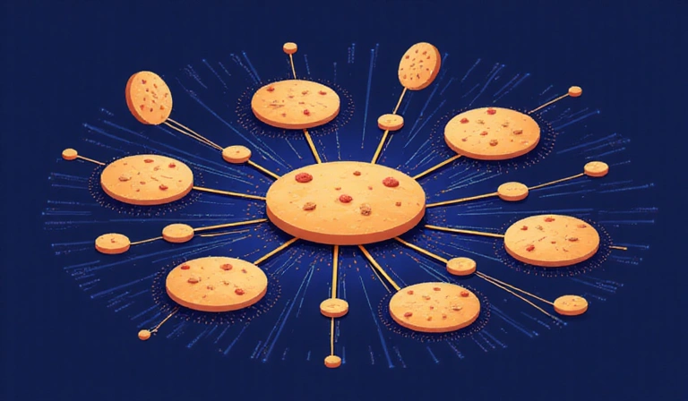 Ilustración de cookies de internet como pequeños archivos de datos
